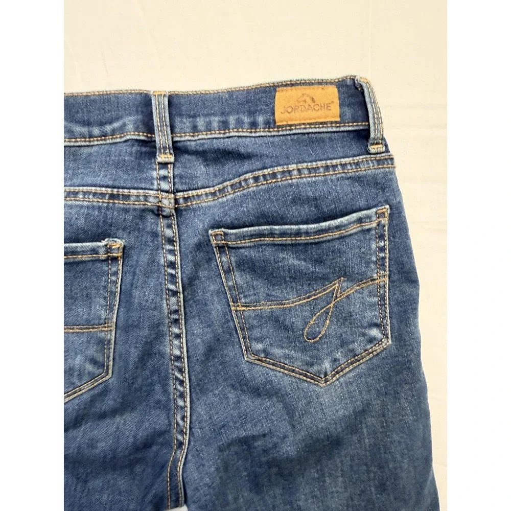 Jordache Jeans Girls 12‎ Slim Blue Skinny Stretch Medium Wash Distressed Denim